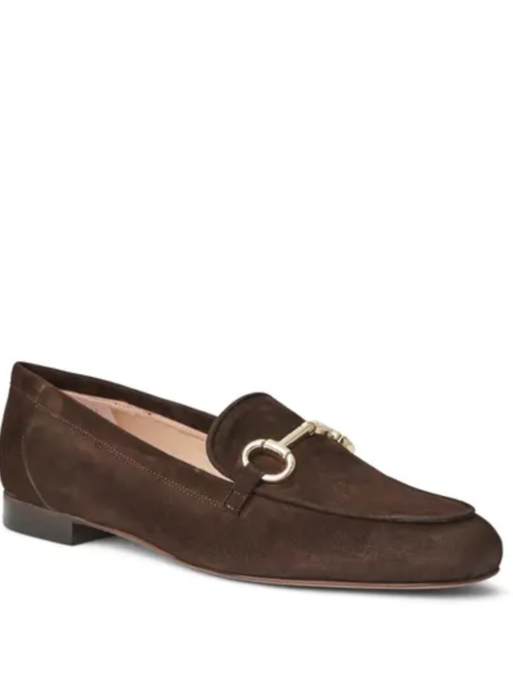 Bruno Magli Dark Brown Suede Loafers with Gold Bit